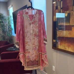 Sanita Pink Floral Long Sleeve Dress